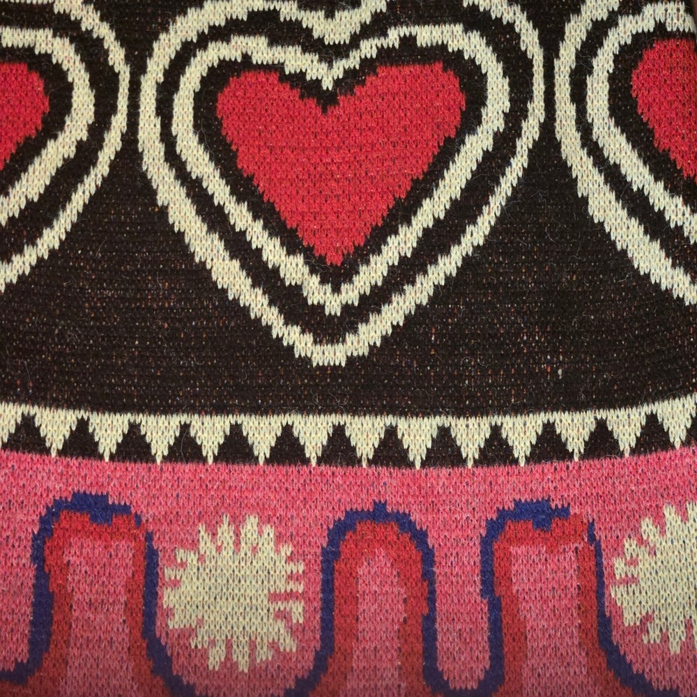 Farm Rio Hearts Mushrooms Leopard Knit A-Line Skirt Multicolor XL 302198 - Picture 5 of 12